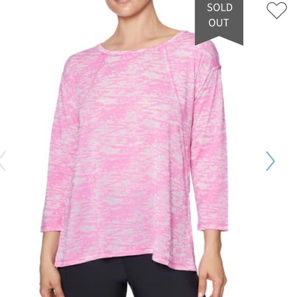 3/$25 BETSEY JOHNSON Performance 3/4 Sleeves Burnout Tie Dye top.Size S
